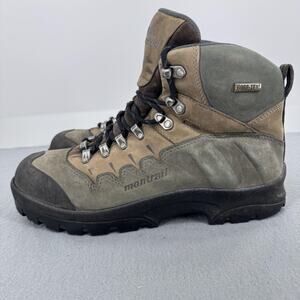 Montrail Hiking Boots Mens Size 9 Wide Brown Gore-Tex Vibram Waterproof Suede